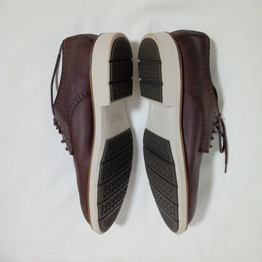 Cole Haan Shoes Mens 9.5 Brown Leather Grand 360 Derby Oxford Dress Comfort EUC